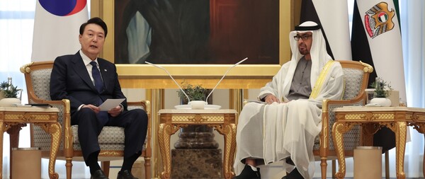 윤석열 대통령과 무함마드 UAE 대통령의 회담