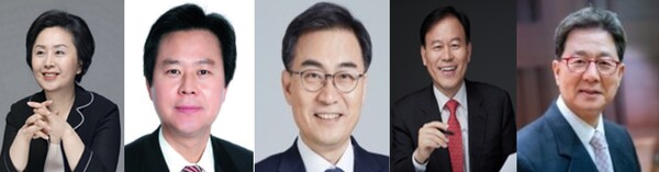 왼쪽부터 의창구(김영선), 성산구(강기윤), 마산합포구(최형두), 마산회원구(윤한홍), 진해구(이달곤) 