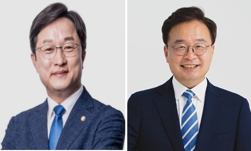 좌로부터 민주당 강병원 의원과 전 은평구청장 김우영