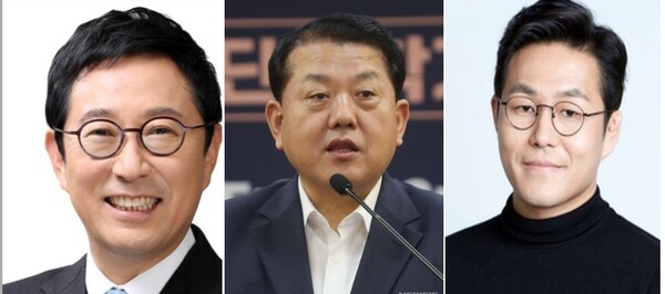 왼쪽부터 김한정 민주당 남양주을 의원, 김병주 민주당 비례대표 의원, 곽관용 국민의힘 남양주을 당협위원장