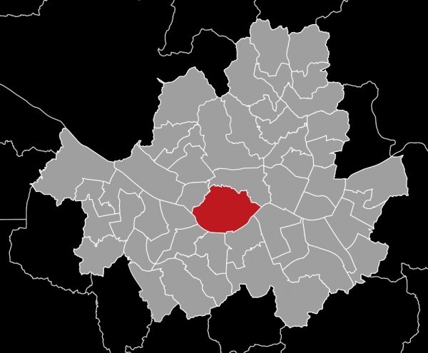 서울 용산구 선거구 지도.(출처 : 위키백과)