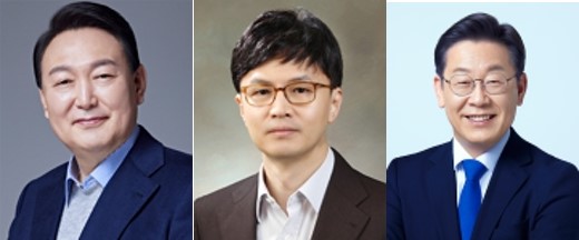 좌로 부터 윤석열 대통령, 한동훈 국민의힘 비대위원장, 이재명 더불어민주당 대표