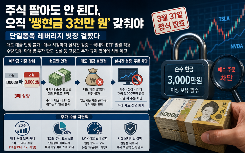 개인 투자자의 고위험 고수익 노림수에 대한 금융당국의 고강도 규제가 본격 개시됐다. 금융위원회에 따르면 단일종목 레버리지 상품에 대한 개인 투자자의 자격 요건을 대폭 강화한 투자자 보호 방안이 31일부터 정식 발효됐다.